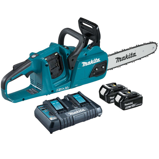 Makita DUC405PG2 36V Brushless Chainsaw 40cm with 2 x 6.0Ah Batteries & Charger