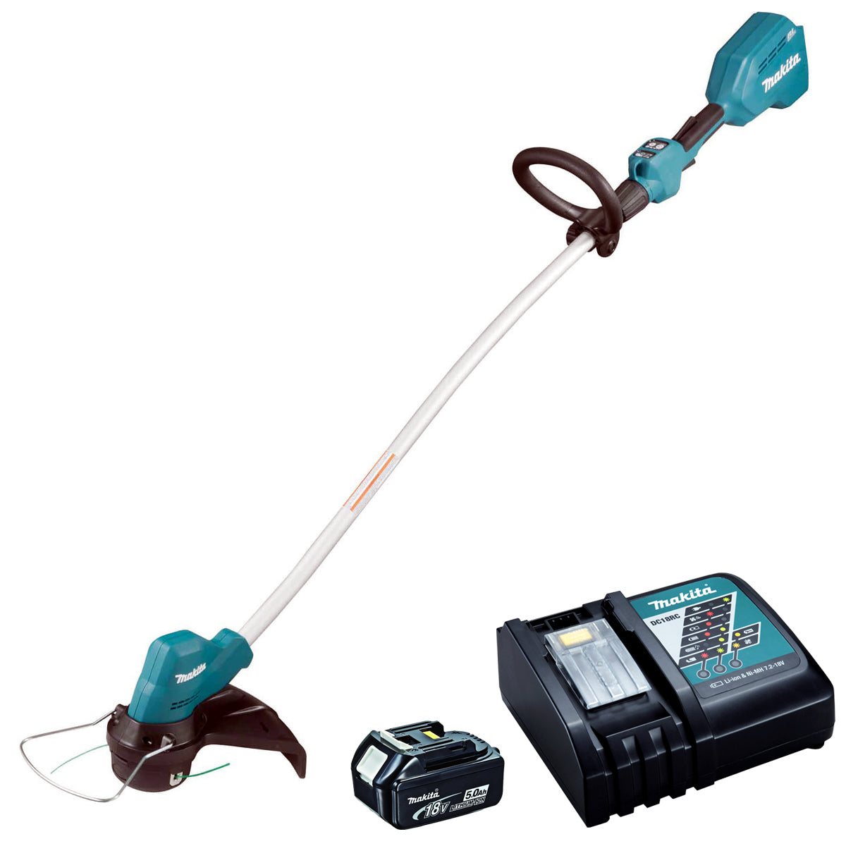 Makita DUR189RT 18V Brushless Line Timmer 30cm with 1 x 5.0Ah Battery & Charger