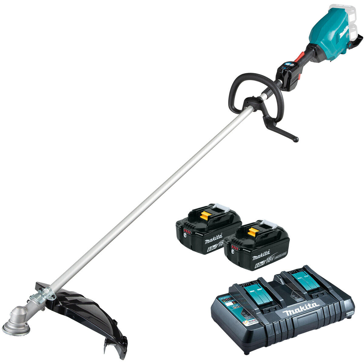 Makita DUR369LPG2 36V Brushless Line Trimmer with 2 x 6.0Ah Batteries & Charger