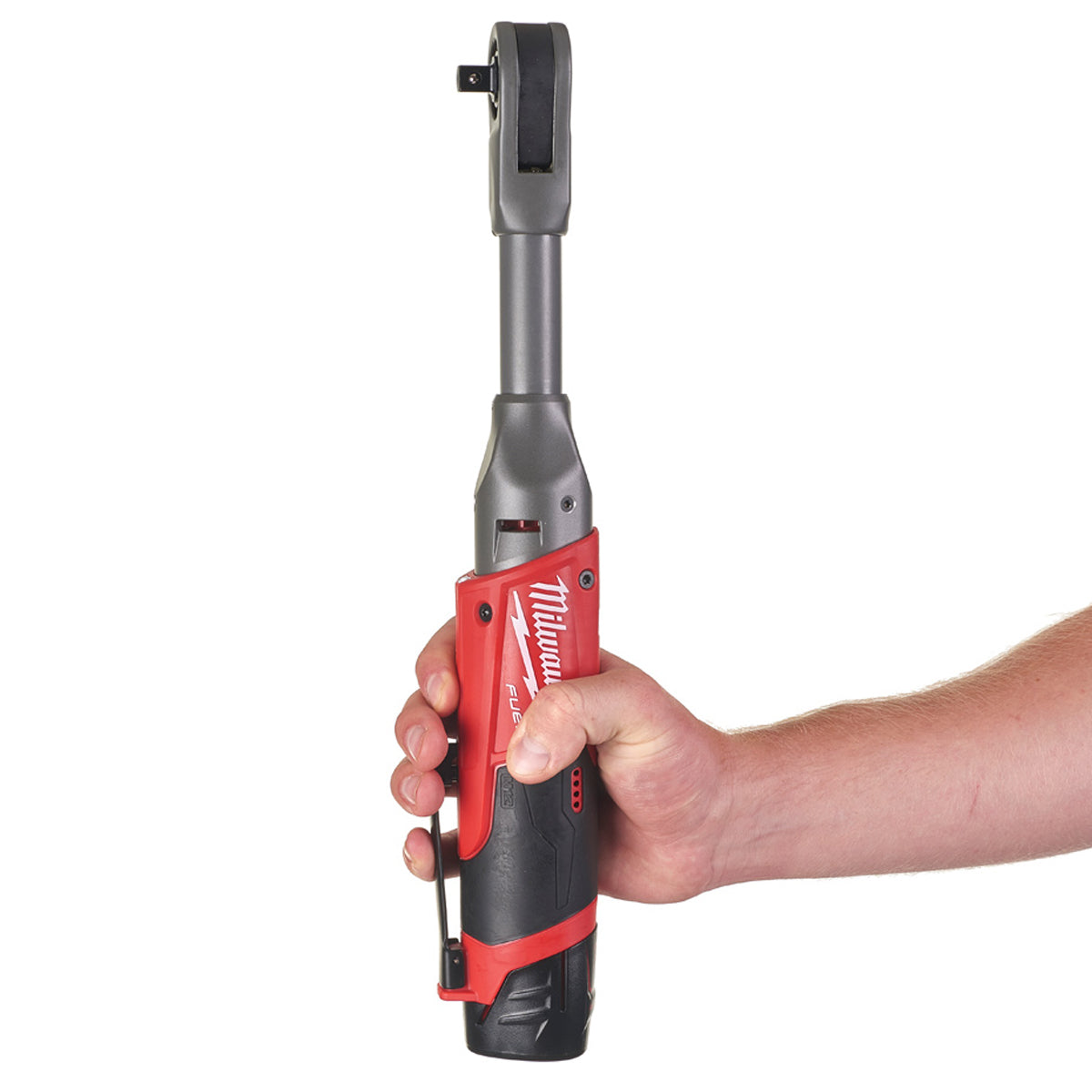 Milwaukee M12FIR38LR-0 12V FUEL Brushless Long Reach 3/8in Ratchet with 2 x 2.0Ah Batteries & Charger
