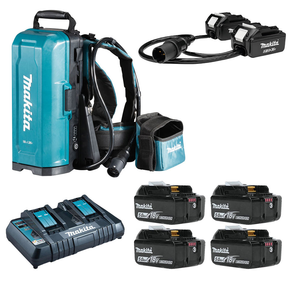 Makita 191C91-1 PDC01 18V Portable Power with 4 x 5.0Ah Battery & Twin Port Charger