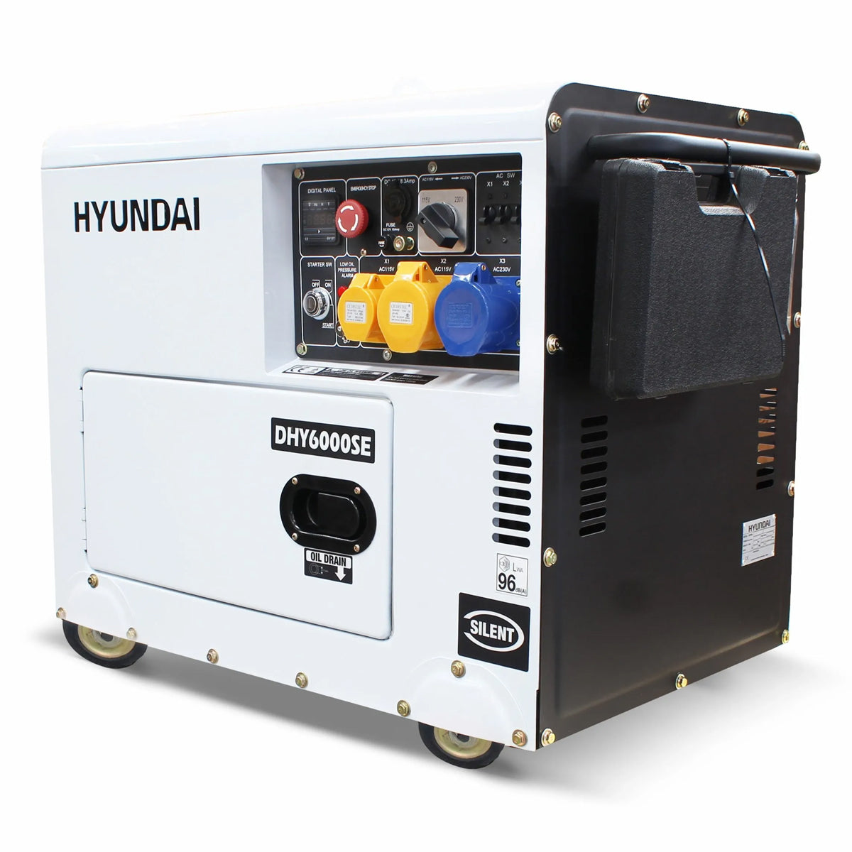 Hyundai DHY6000SE Silenced Diesel Generator Silenced 230V