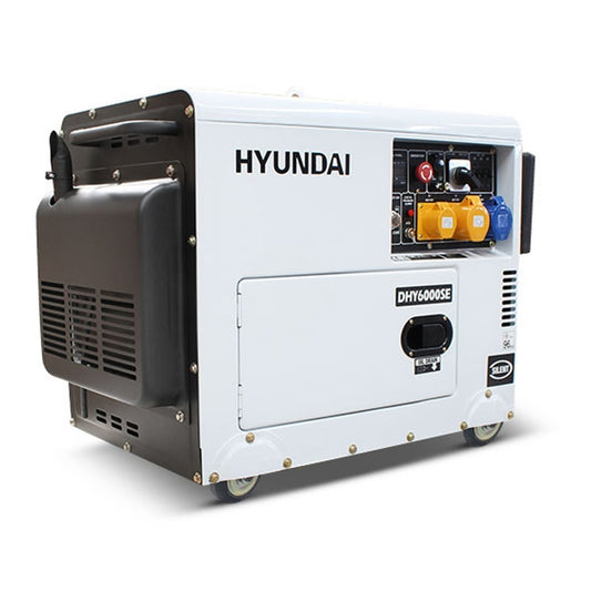 Hyundai DHY6000SE Silenced Diesel Generator Silenced 230V