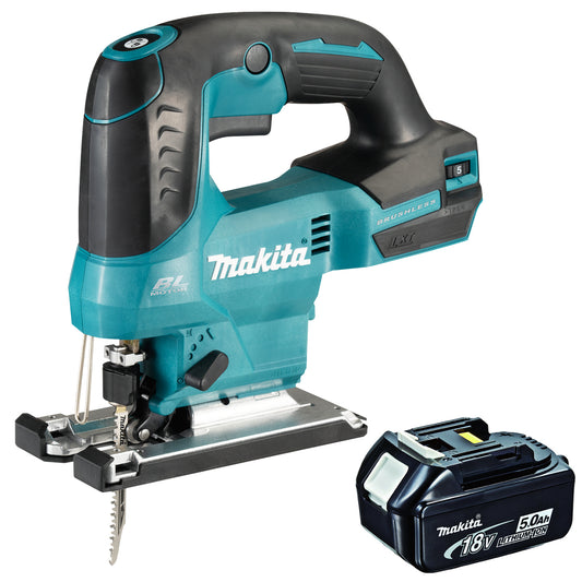 Makita DJV184Z 18V Brushless Top Handle Jigsaw with 1 x 5.0Ah Battery