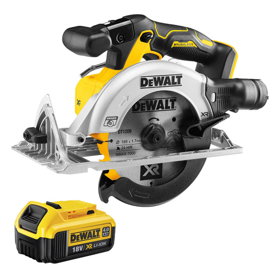 Dewalt DCS565N 18V 165mm Brushless Circular Saw with 1 x 4.0Ah Battery