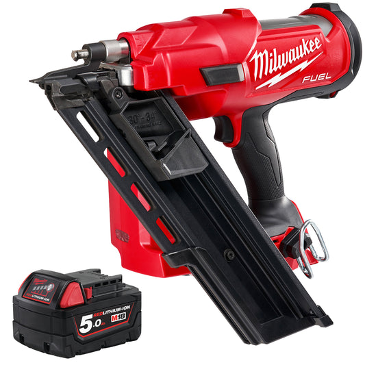 Milwaukee M18FFN 18V Fuel Brushless First Fix Framing Nailer with 1 x 5.0Ah Battery