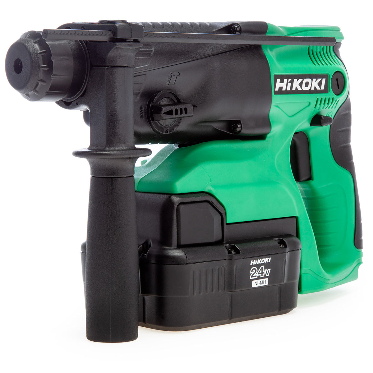 HiKOKI DH24DVC 24V SDS-Plus Rotary Hammer Drill with 2 x 2.0Ah Ni-MH Batteries Charger & Case