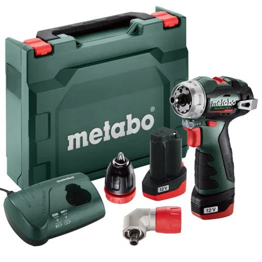 Metabo MPTPMBS12QC 12V PowerMaxx BS BL Q Brushless Drill / Screwdriver With 2 x 2.0Ah Batteries