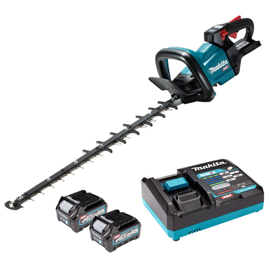 Makita UH006GD201 40V XGT 60 cm Brushless Hedge Trimmer with 2 x 2.5Ah Batteries and Charger