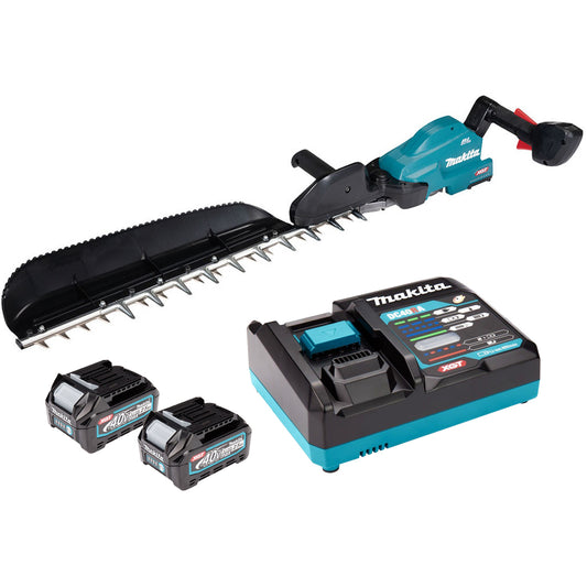 Makita UH013GD202 40V XGT Brushless Hedge Trimmer 60cm with 2 x 2.5Ah Battery & Charger