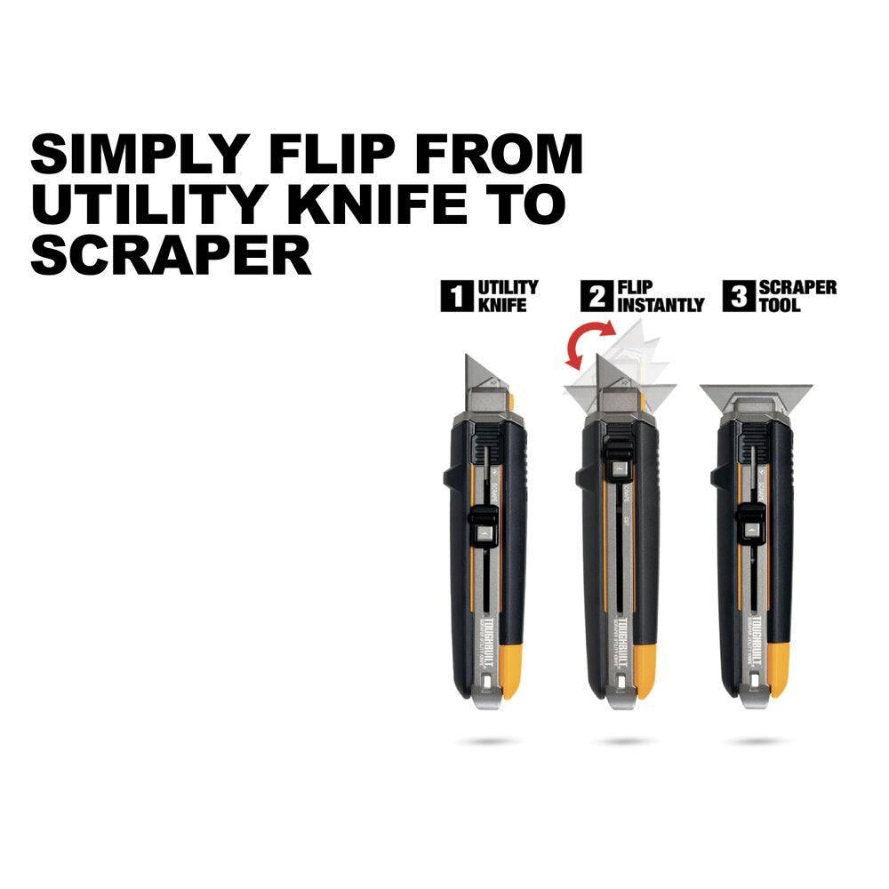 Toughbuilt Scraper Utility Knife with 5 Piece Blade TB-H4S5-01