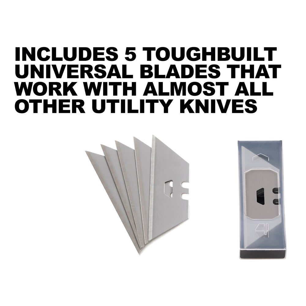 Toughbuilt Scraper Utility Knife with 5 Piece Blade TB-H4S5-01