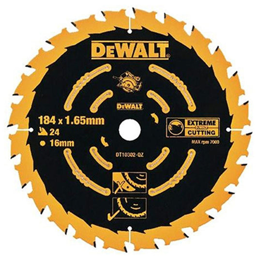 Dewalt DT10302-QZ 184mm Extreme Framing Circular Saw Blade 24T