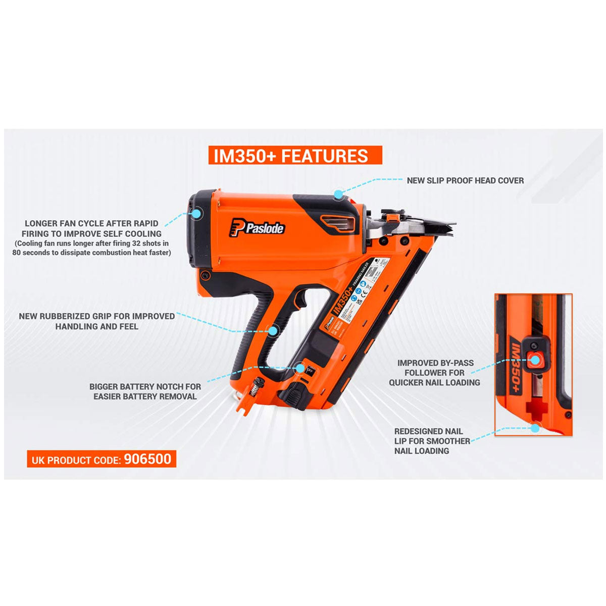 Paslode nail discount gun battery im350