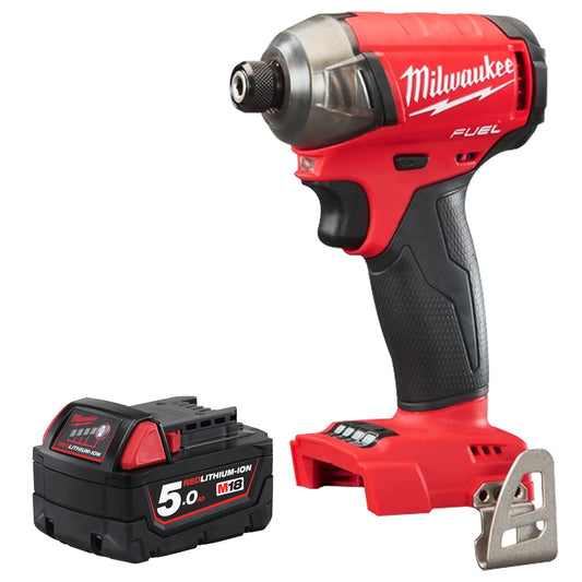 Milwaukee M18FQID-0 18V Brushless Hydraulic Impact Driver with 1 x 5.0Ah Battery