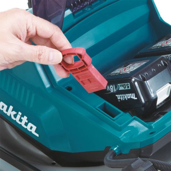 Makita DLM460PT4 36V LXT Brushless 460mm Lawn Mower With 4 x 5.0Ah Batteries & Twin Port Charger