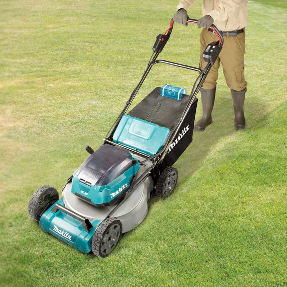 Makita DLM530PG2 36V Brushless Lawn Mower 534mm with 2 x 6.0Ah Batteries & Charger
