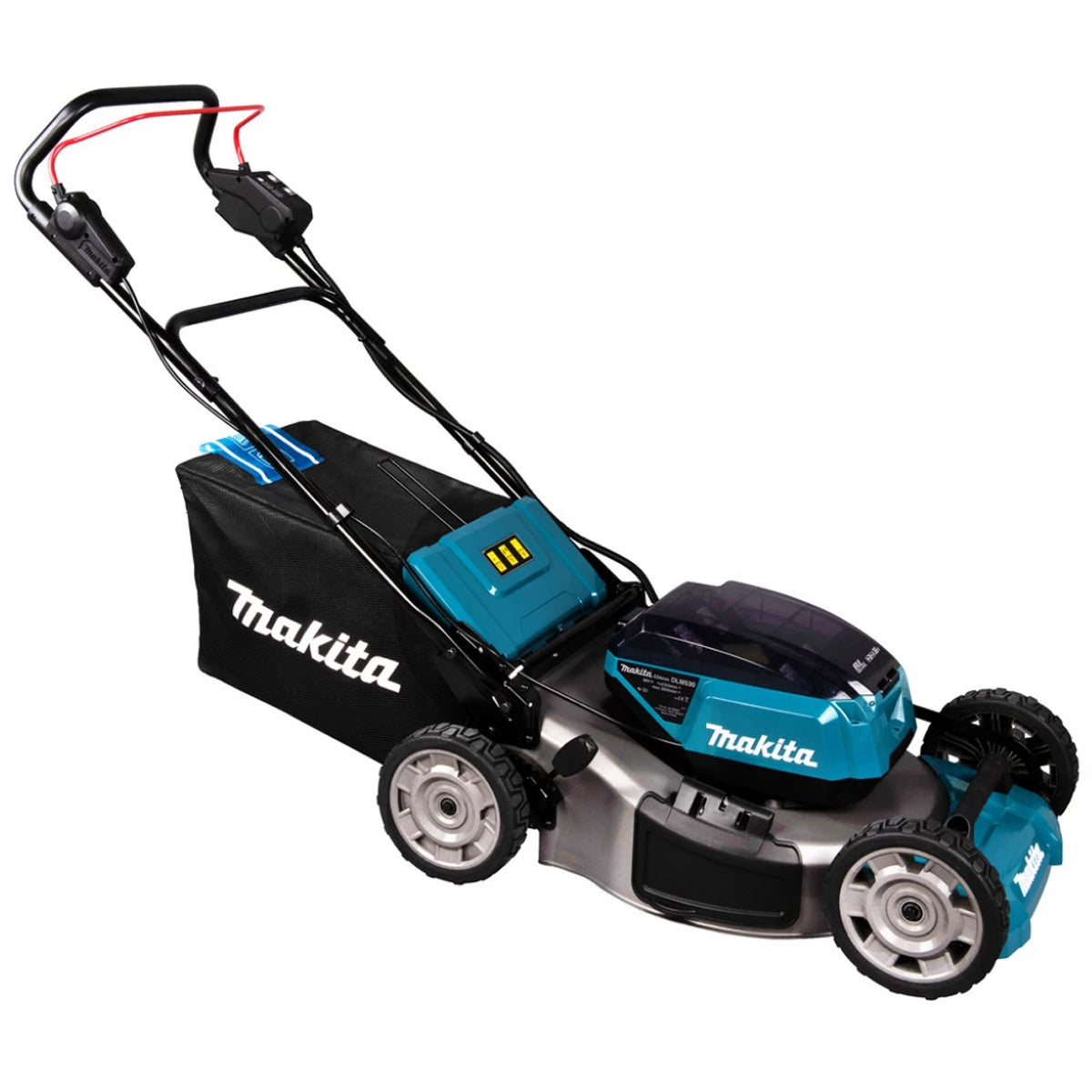 Makita DLM530PG2 36V Brushless Lawn Mower 534mm with 2 x 6.0Ah Batteries & Charger