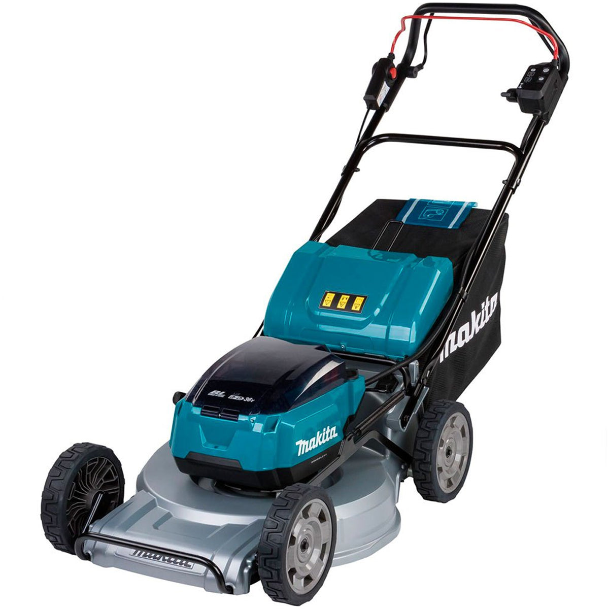 Makita DLM533PG2 36V LXT Brushless 530mm Lawn Mower With 2 x 6.0Ah Batteries & Charger