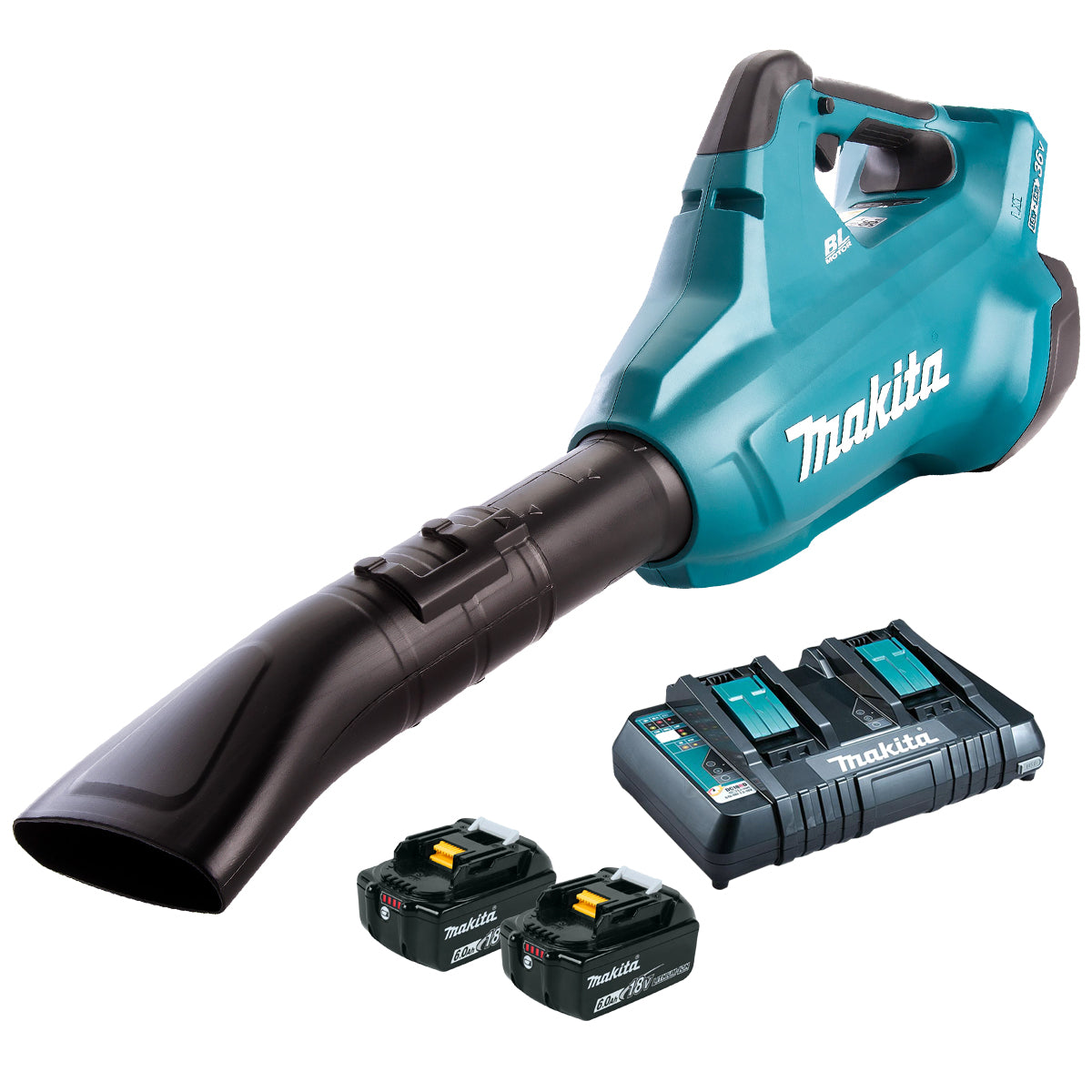 Makita DUB362PG2 36V Brushless Leaf Blower with 2 x 6.0Ah Batteries & Charger