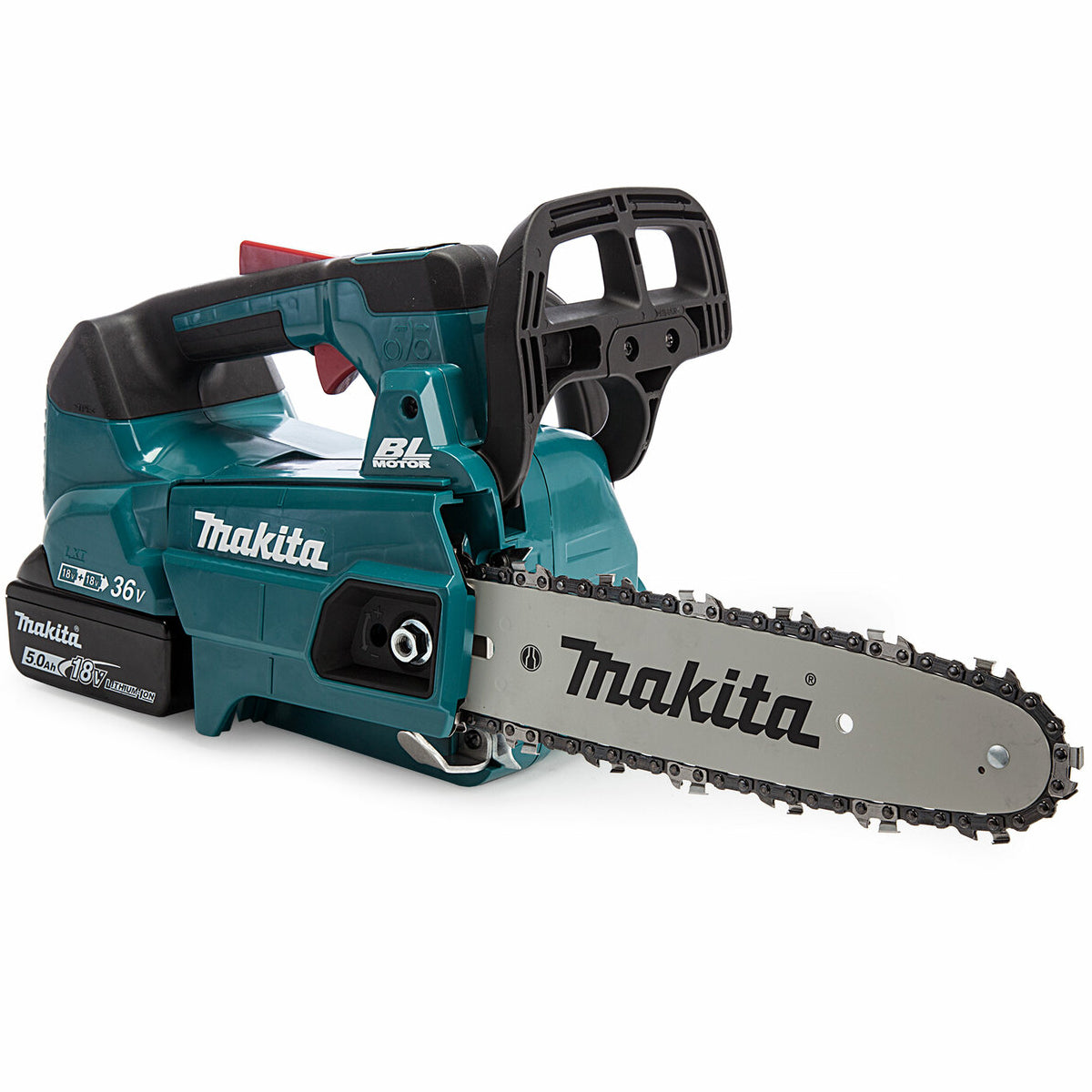 Makita DUC256PT2 36V Brushless Chainsaw 25cm with 2 x 5.0Ah Batteries & Charger