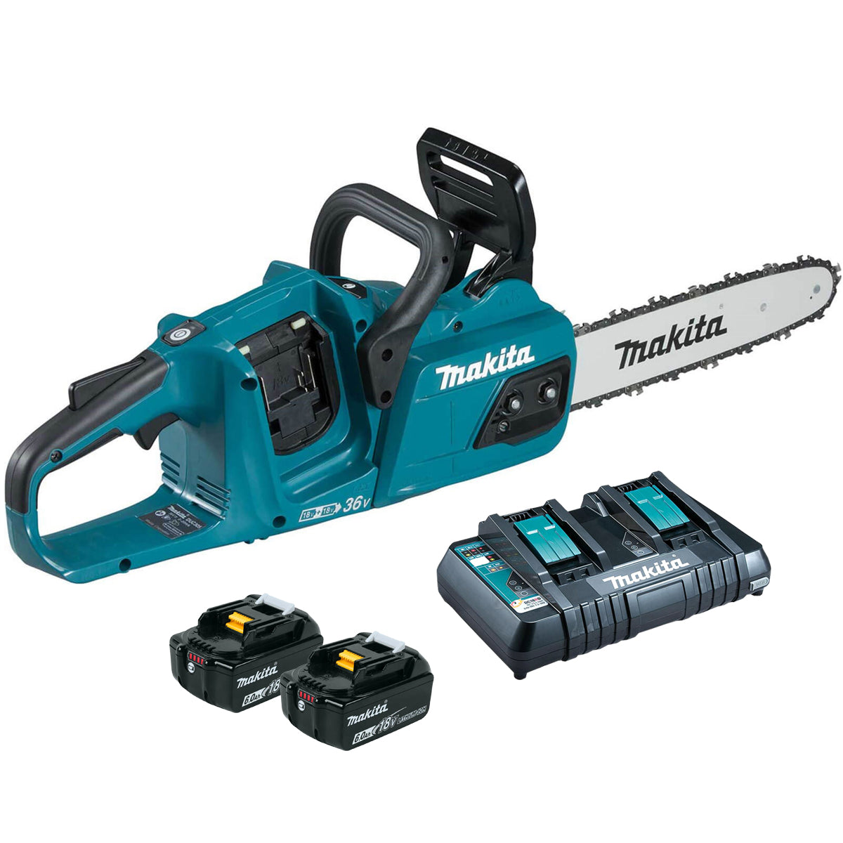 Makita DUC305PG2 36V Brushless Chainsaw 30cm with 2 x 6.0Ah Batteries & Charger