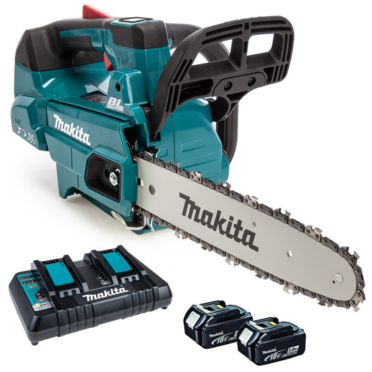 Makita DUC306PT2 36V Brushless Chainsaw 30cm with 2 x 5.0Ah Batteries & Charger