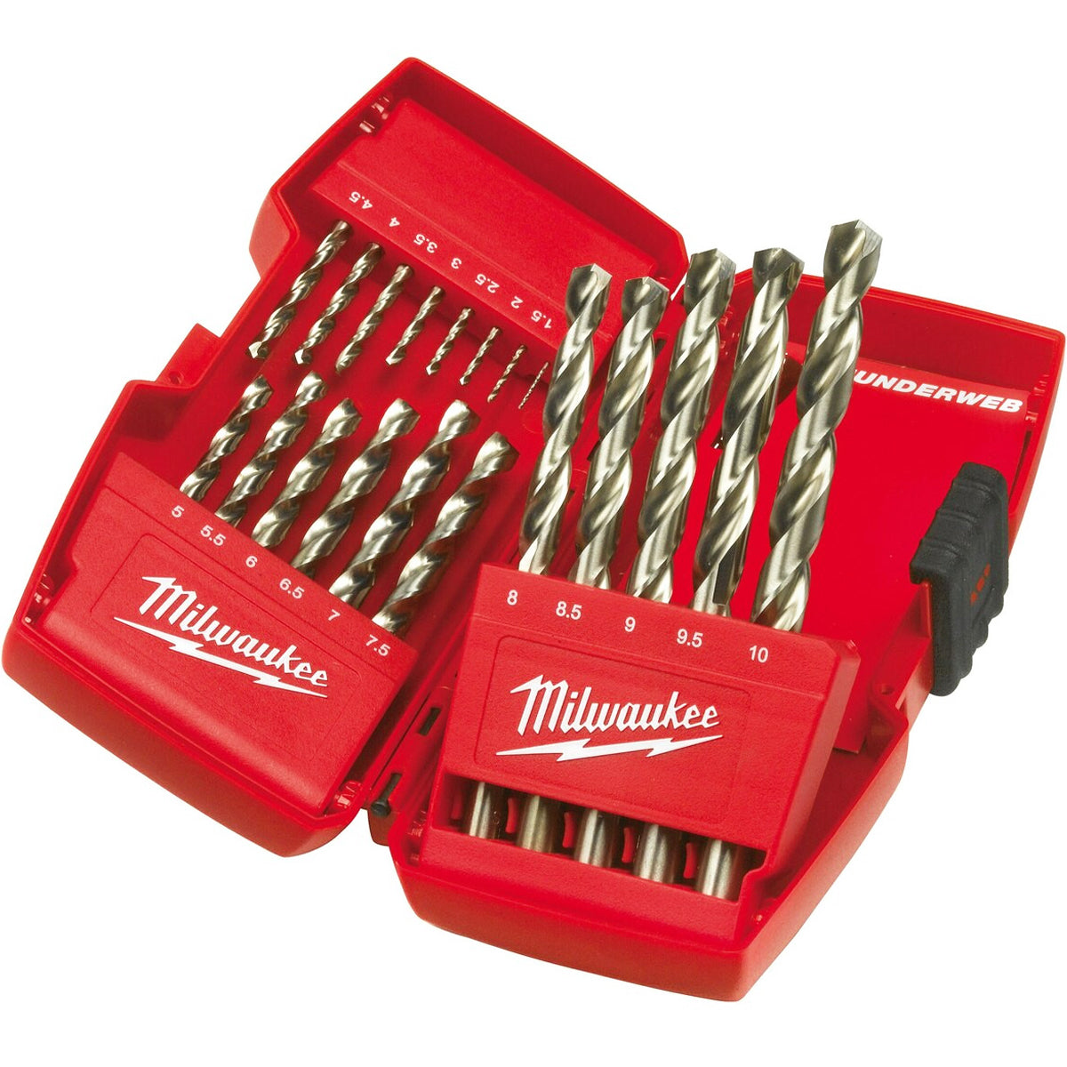 Milwaukee 19 Pieces Thunderweb Ground Metal Drill Bit Set 4932352374