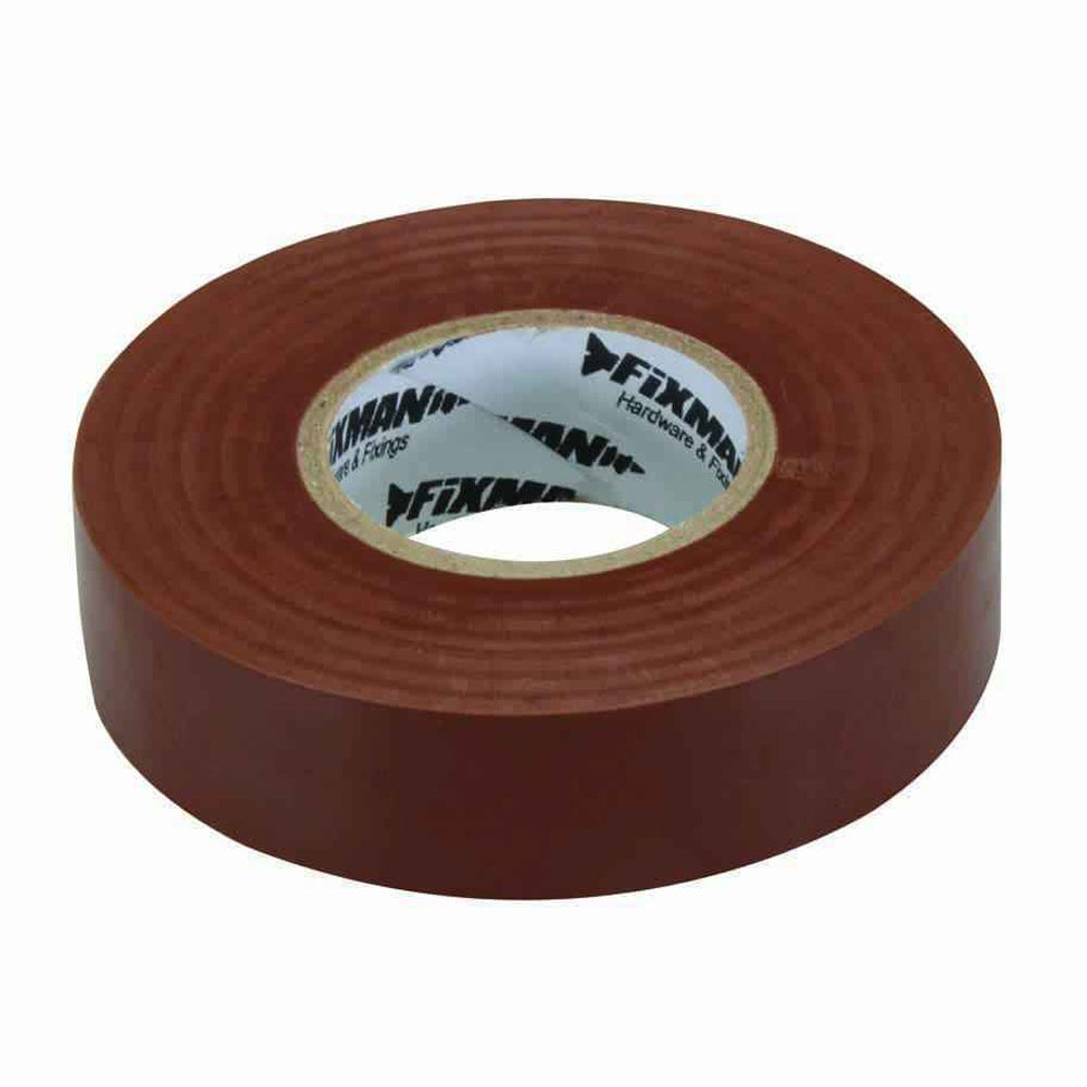 Fixman 19mm x 33m Electrical Insulation Tape Brown 187738