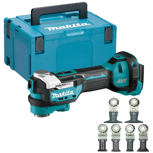 Makita DTM52Z LXT 18V Oscillating Multitool with Case & 6 Piece Accessories Set