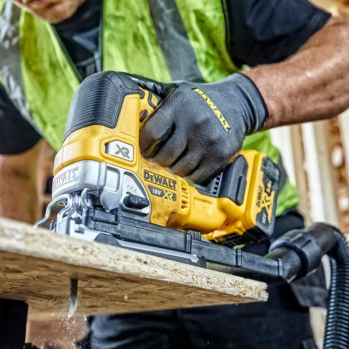 DeWalt DCS334N 18V Brushless Top Handle Jigsaw with 1 x 5.0Ah Battery & Charger