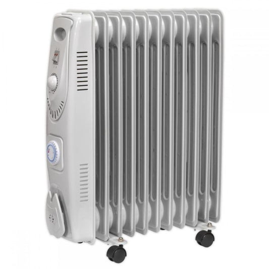 Sealey RD2500T Oil Filled Radiator with Timer 2500W/230V