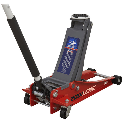 Sealey 2001LERE Trolley Jack 2.25tonne Low Entry Rocket Lift Red