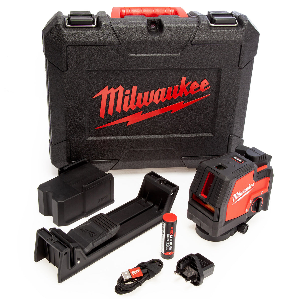 Milwaukee L4CLLP-301C Green Cross Line Laser with Plumb Points 4933478244