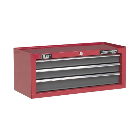 Sealey AP2200BBSTACK Topchest Mid-Box & Rollcab 9 Drawer Stack Red