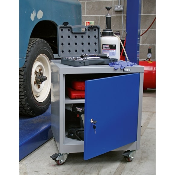 Sealey API5659 Mobile Industrial Cabinet 1 Shelf Locker