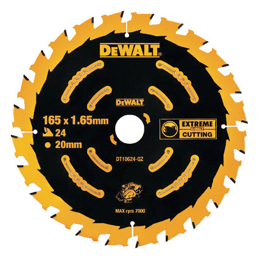 DeWalt 165mm 24T Extreme Framing Circular Saw Blade DT10624-QZ