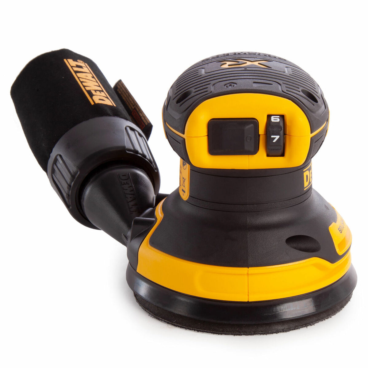 Dewalt DCW210N 18V Brushless 125mm Sander with 1 x 5.0Ah Battery & Charger