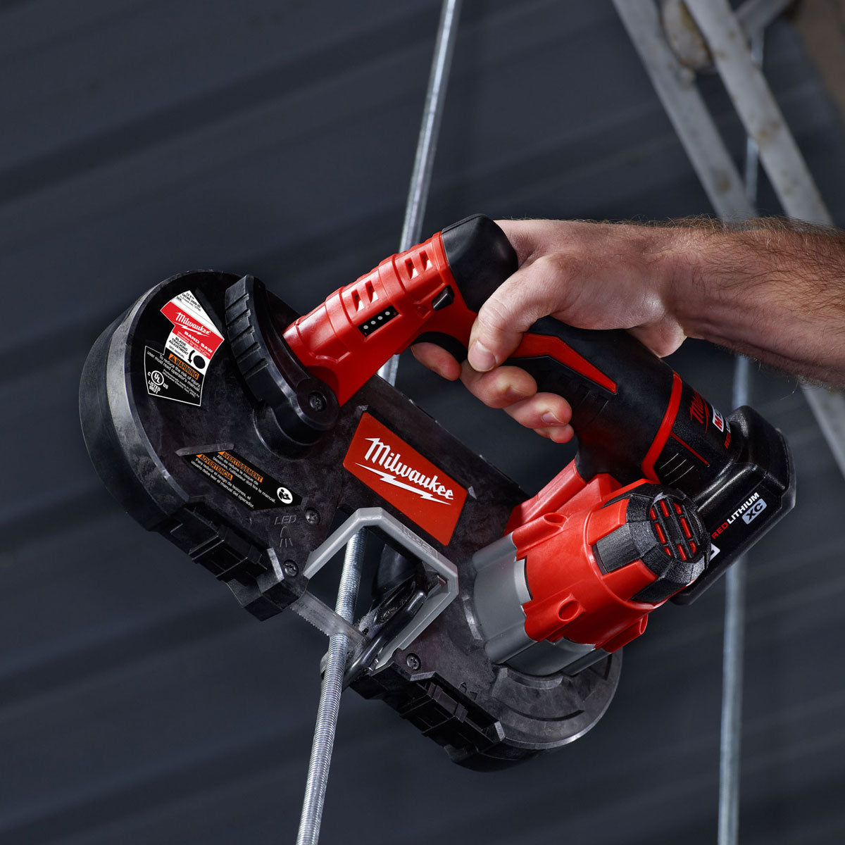 Milwaukee M12BS-0 12V Sub Compact Bandsaw with 2 x 4.0Ah Batteries & Charger in Bag