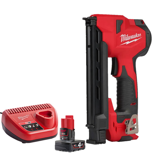 Milwaukee M12 BCST-0 12V Cable Stapler with 1 x 4.0Ah Battery & Charger