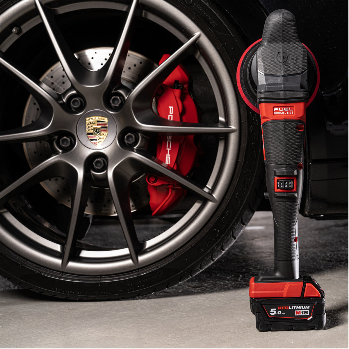 Milwaukee M18FROP15-0X 18V Brushless 125mm Random Orbital Polisher with 1 x 5.0Ah Battery & Charger