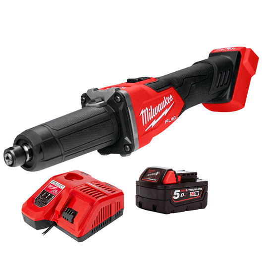Milwaukee M18 FDGRB-0 18V Brushless Braking Die Grinder with 1 x 5.0Ah Battery & Charger