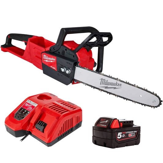 Milwaukee M18FCHSC-0 18V Fuel Brushless Chainsaw with 1 x 5.0Ah Battery & Charger