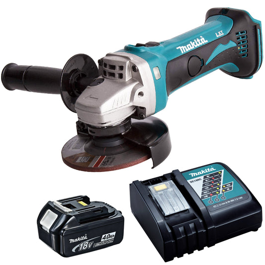Makita DGA452Z 18V 115mm Angle Grinder with 1 x 4.0Ah Battery & Charger