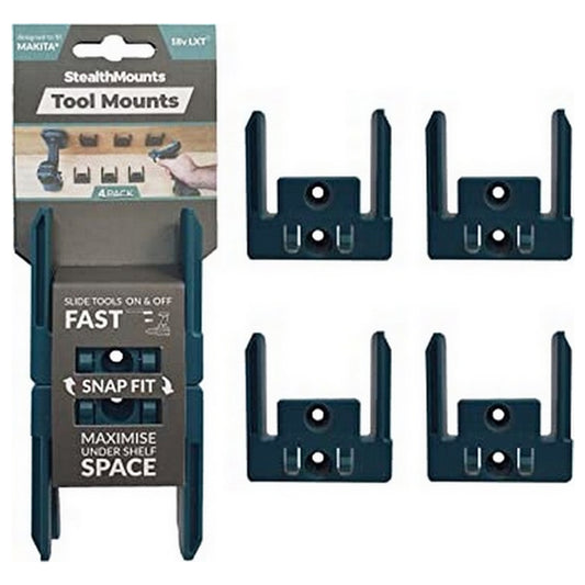 StealthMounts Blue Tool Mounts for Makita 18V LXT Tools Pack of 4