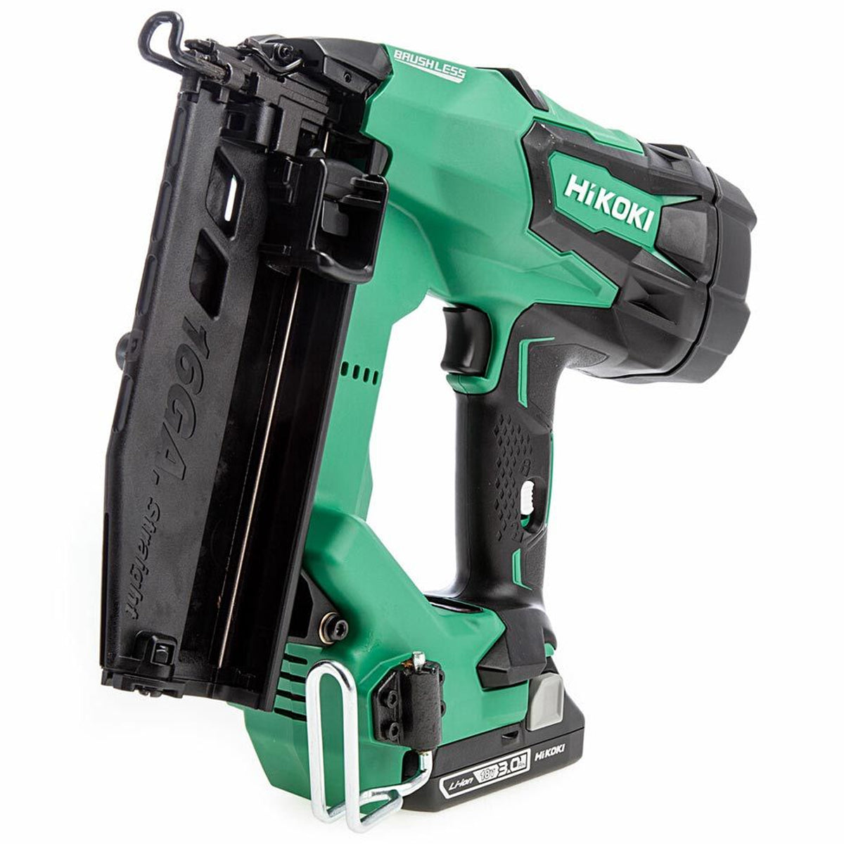 Hikoki NT1865DMJXZ 18V Brushless 16GA Straight Finish Nailer with 2 x 3.0Ah Battery Charger & Case