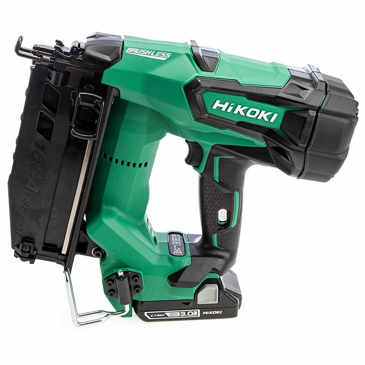 Hikoki NT1865DMJXZ 18V Brushless 16GA Straight Finish Nailer with 2 x 3.0Ah Battery Charger & Case