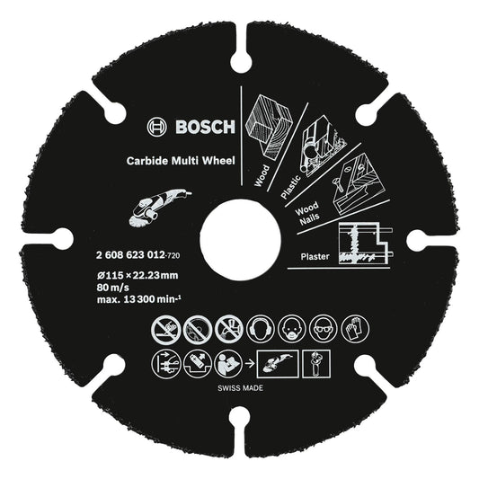 Bosch 115mm Carbide Multi Wheel For Mini Grinders