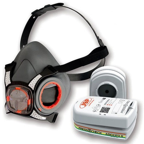 JSP Force 8 Half-Mask Respirator With PressToCheck ABEK1P3 Filters BHT0C3-0L5-N00