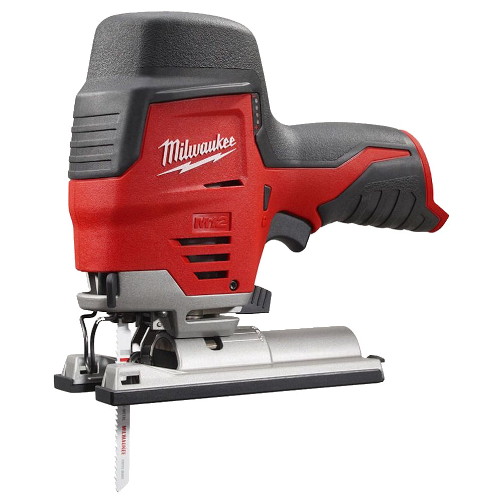 Milwaukee M12JS-0 12V Cordless Compact Jigsaw with 2 x 2.0Ah Batteries & Charger in Bag